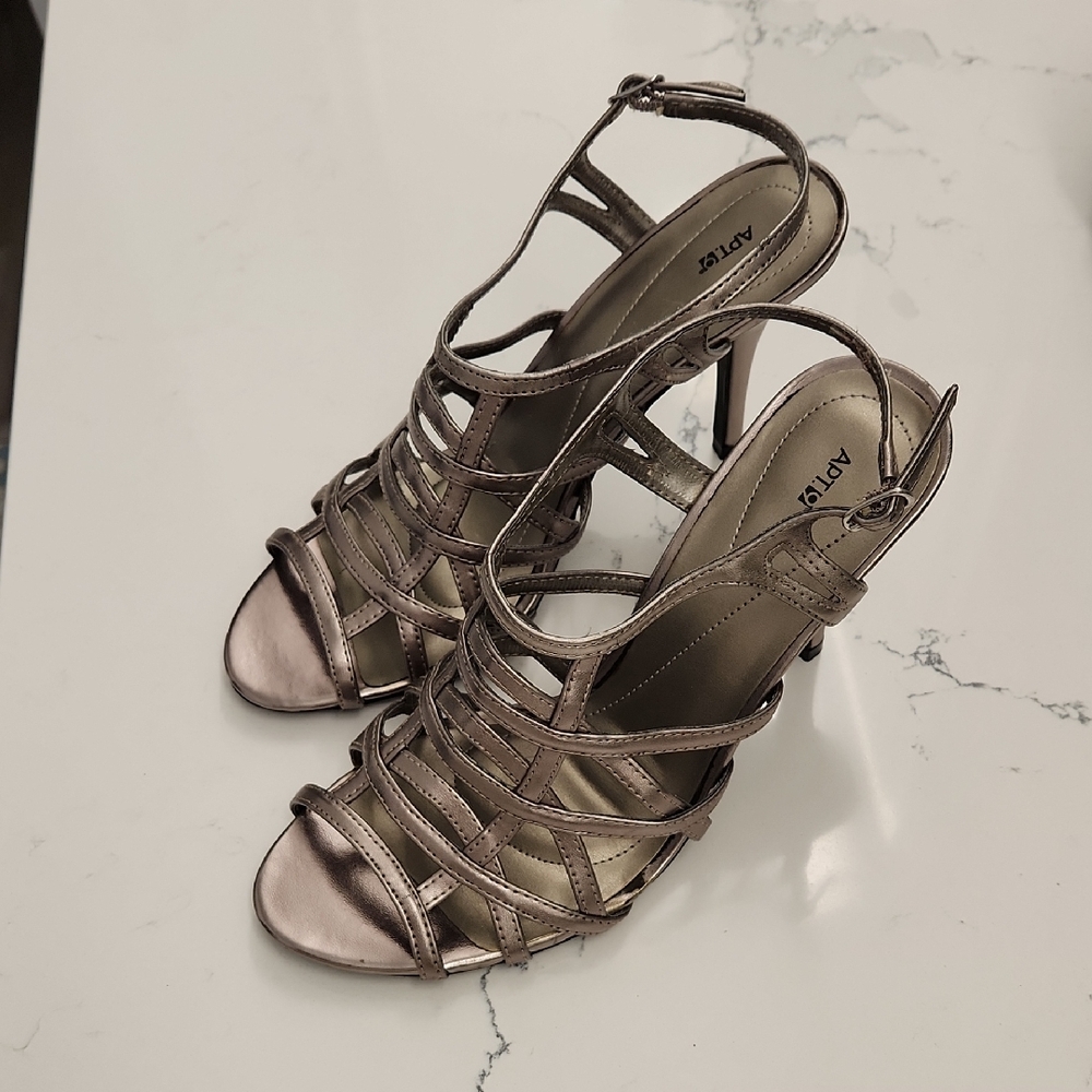Apt. 9 Metallic Strappy Heels